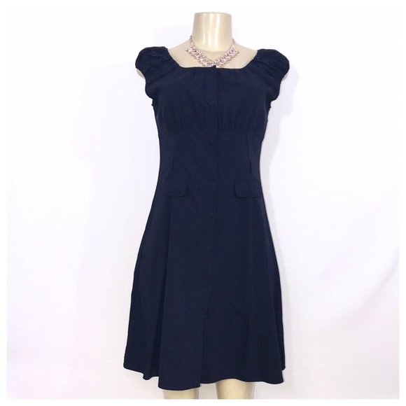 Blue Button-Down Shirt Dress Juniors Medium - Picture 1 of 4